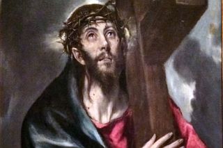14-1 Jesus Bearing the Cross Uphill From National Museum of Decorative Arts MNAD By El Greco  1602 National Museum of Fine Arts MNBA  Buenos Aires